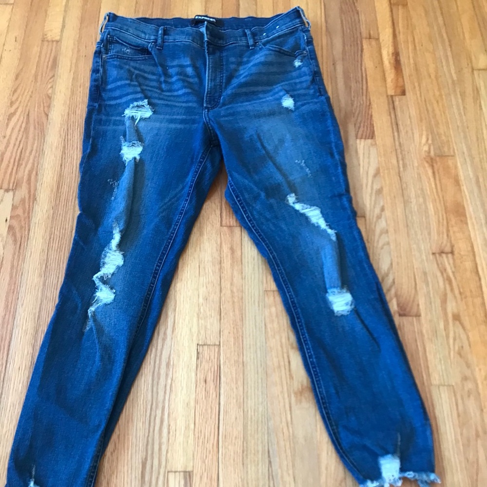 Express High Rise Ankle Jeans